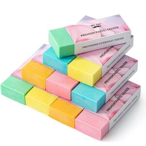 Sealed 10 Pack Mr. Pen Premium Pastel Erasers/ Pencil Erasers In Bright Colors.